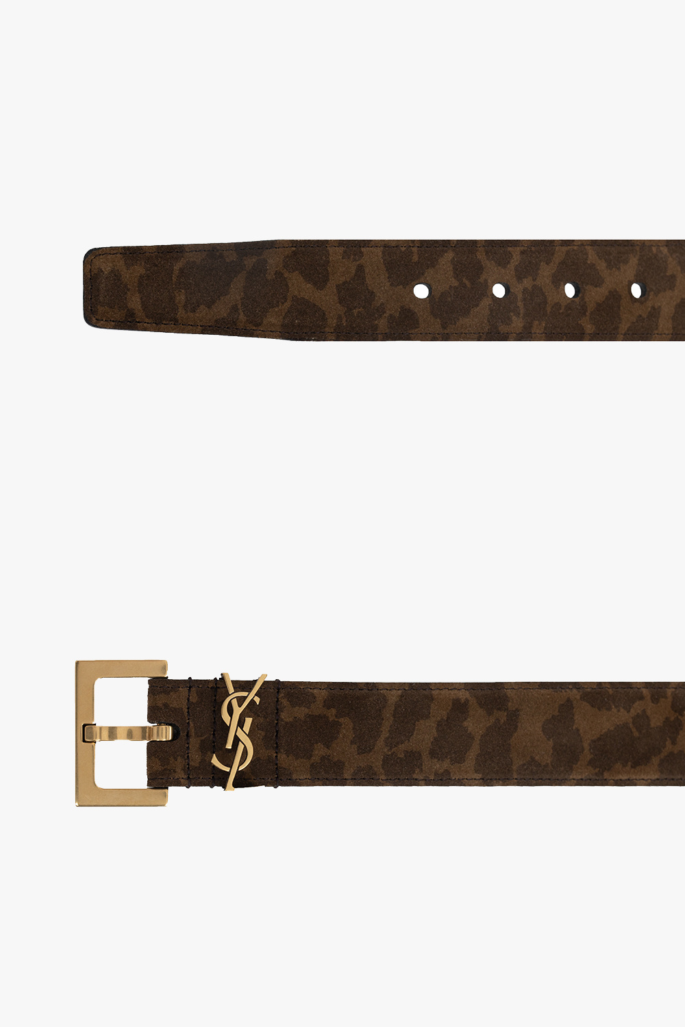 Saint Laurent saint laurent leopard print leather card holder